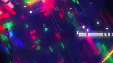 霓虹空间朋克赛博故障风抖动标志PR模板视频的预览图